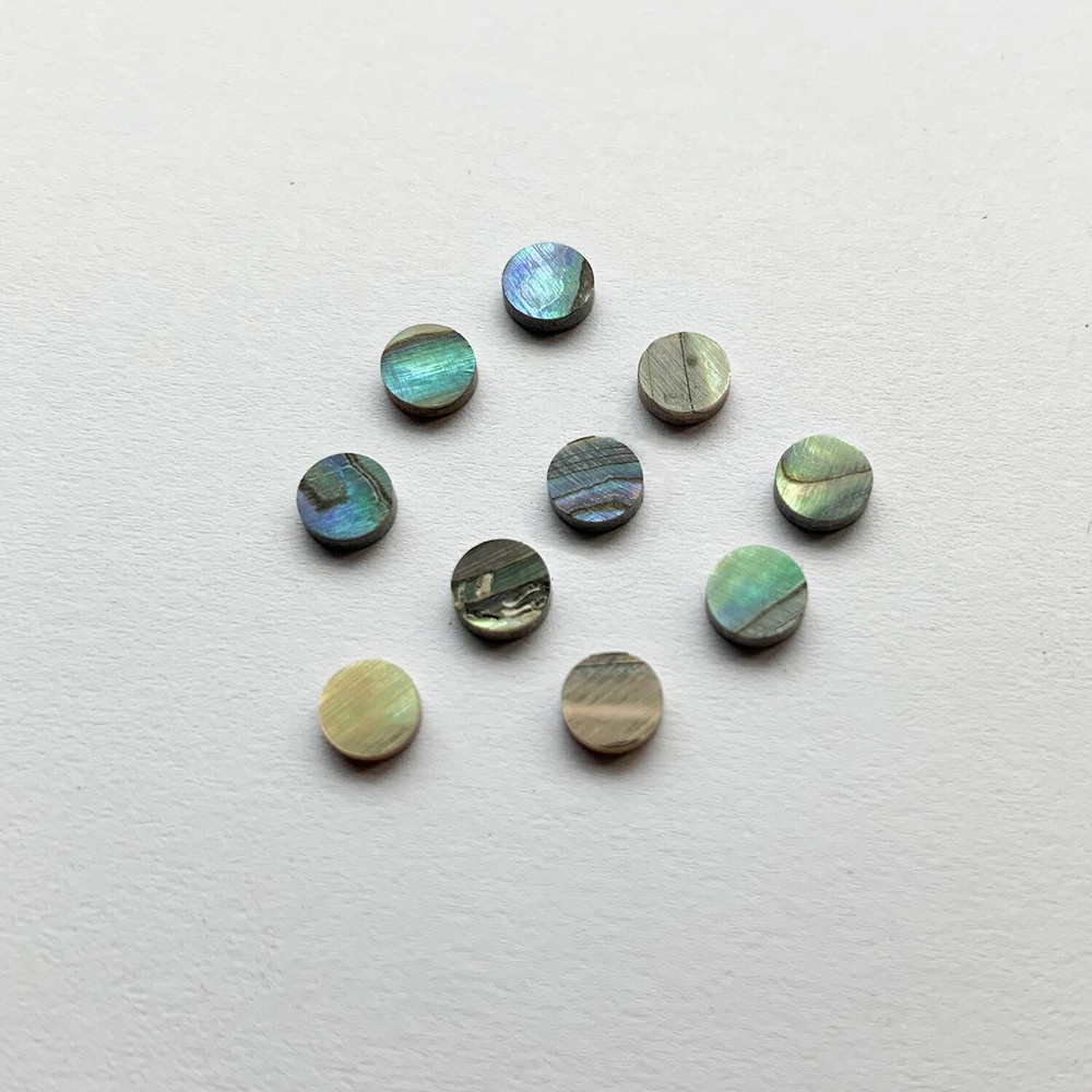 20 Violin Viola Cello Frog Button Abalone Conch Material Round Dot Dia 7mm
