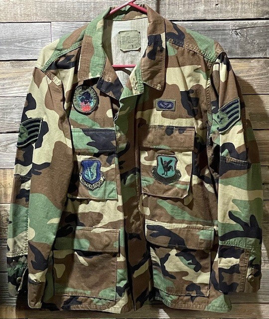 Authentic, Military, USAF, BDU, Men’s Medium Short,Camouflage, Pattern, Coat