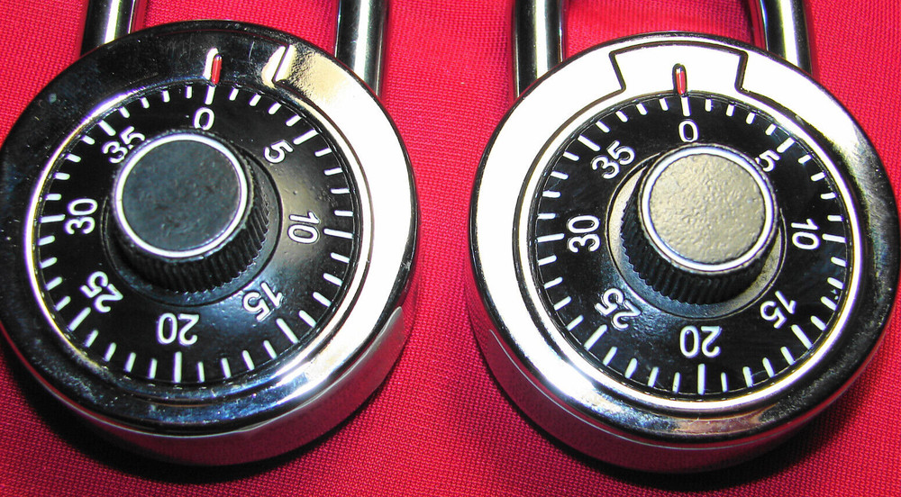 Keyless,Dial Combination Pad Lock set of 2,Both Different Combinations,NEW