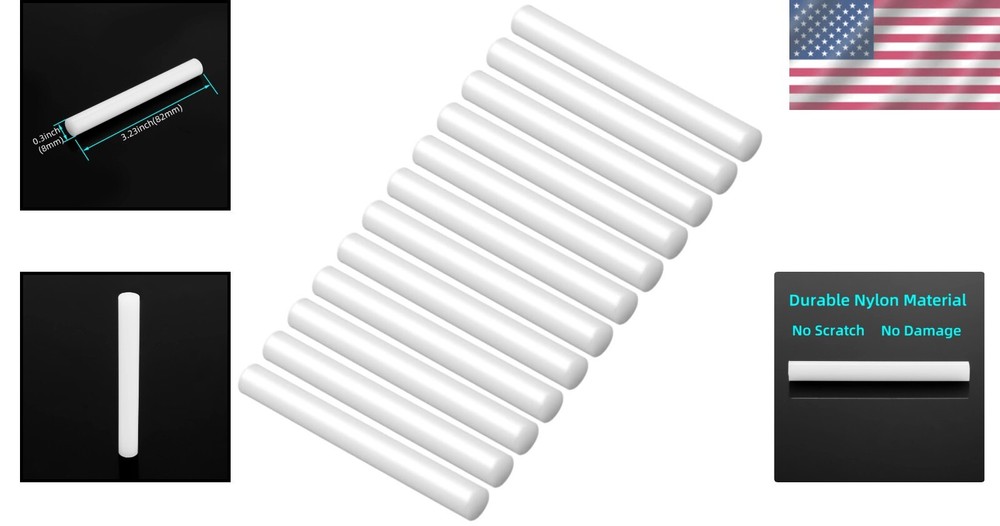 Precision Nylon Punch Tool Set - 12 Non-Marring Drift Rods for Professionals