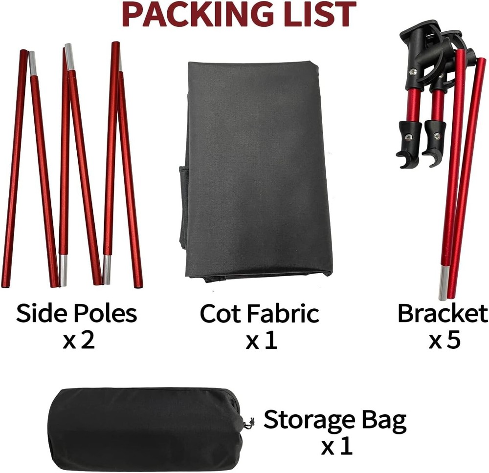 Portable Camping Cot Sleeping Cot Ultralight Backpacking Cot Bed for Outdoor