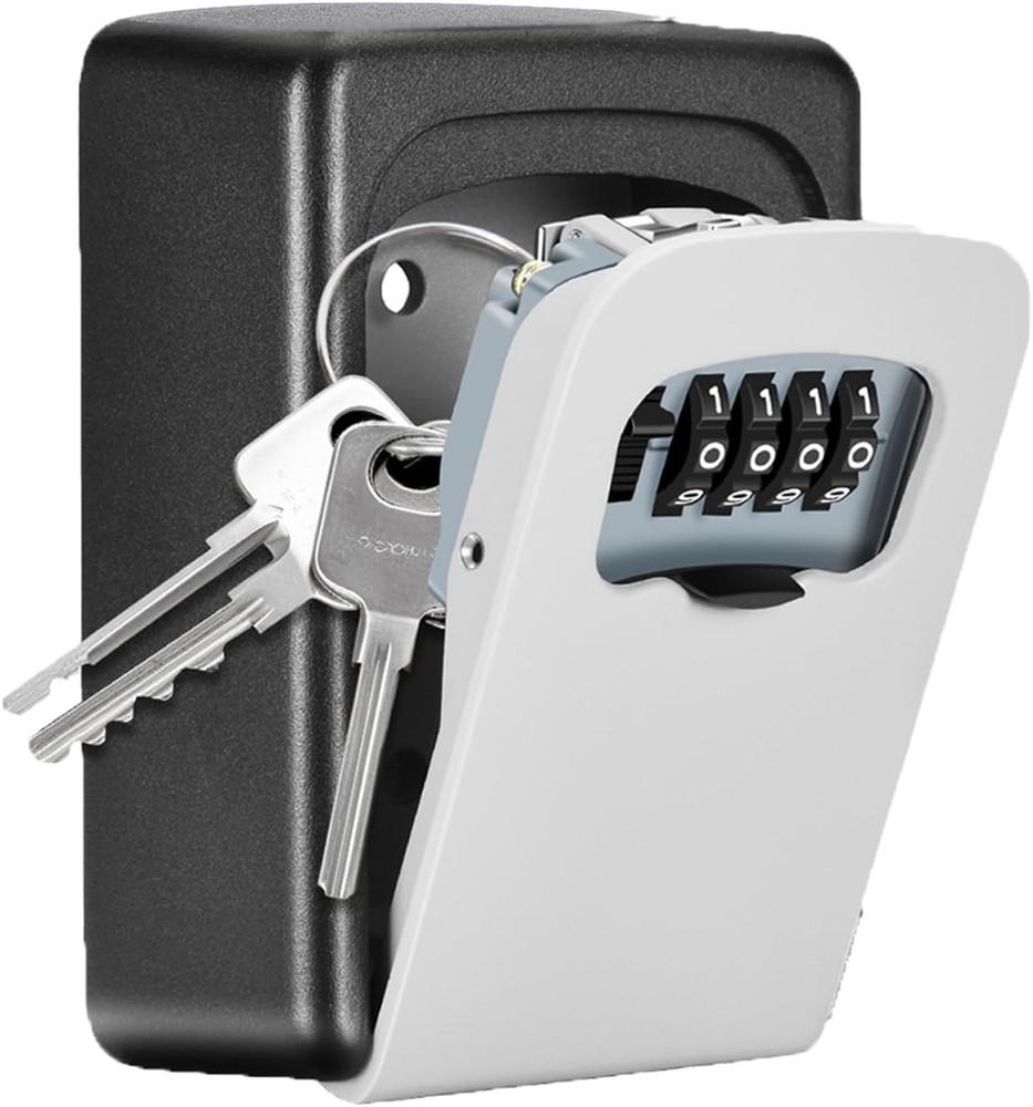 Secure Wall-Mounted 4-Digit Key Lock Box with Large Capacity