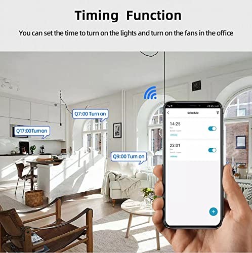 2CH WiFi RF Wireless Switch Relay,Inching Self-Locking Interlock Mode,Compati...