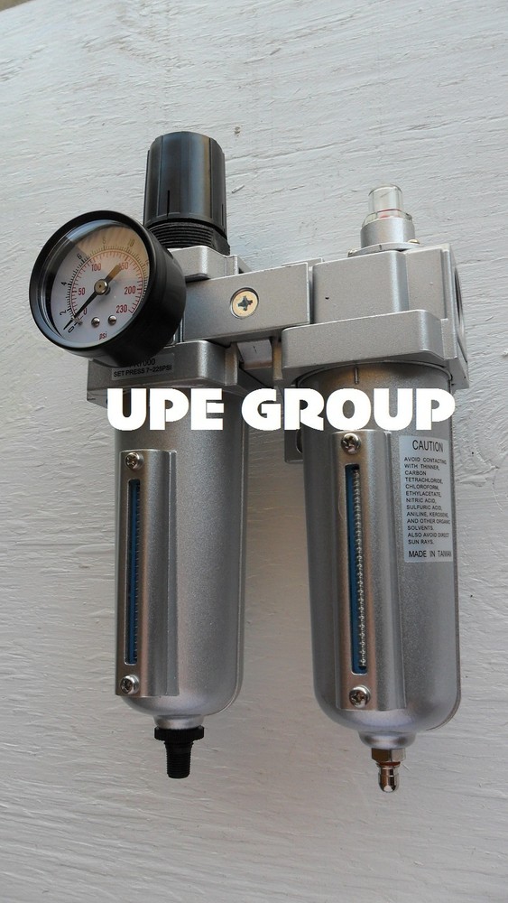 3/4" HEAVY DUTY COMBO PARTICULATE & COALESCING FILTER REGULATOR WITH AUTO DRAIN