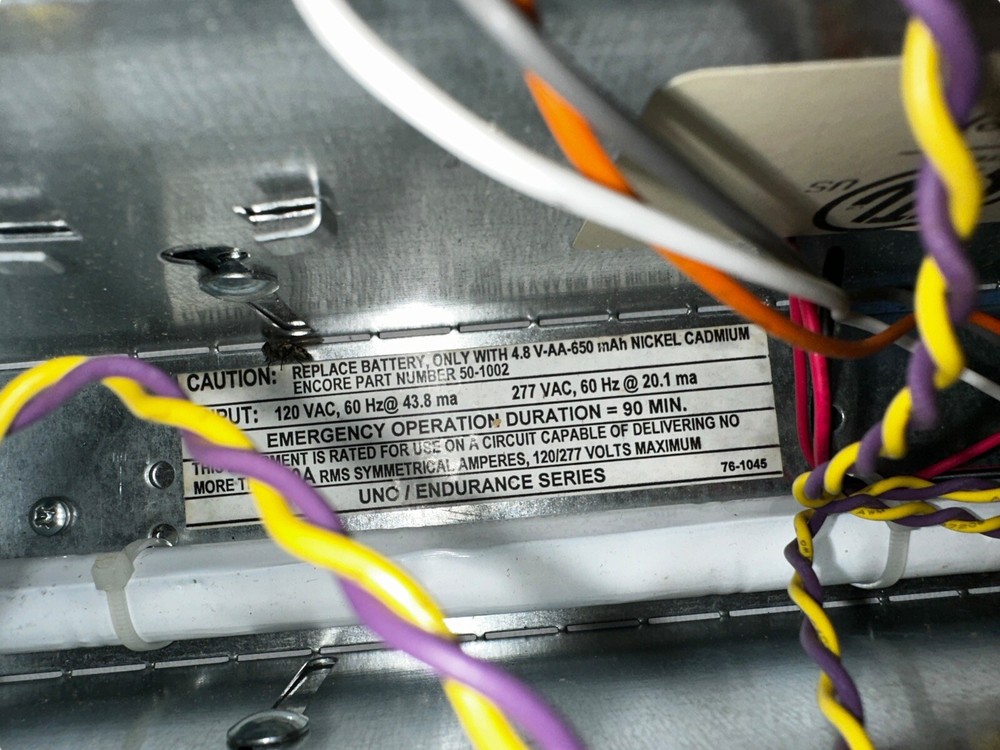 Encore Lighting HE Edge Lite LED Exit Sign Housing Only Battery Backup Frame