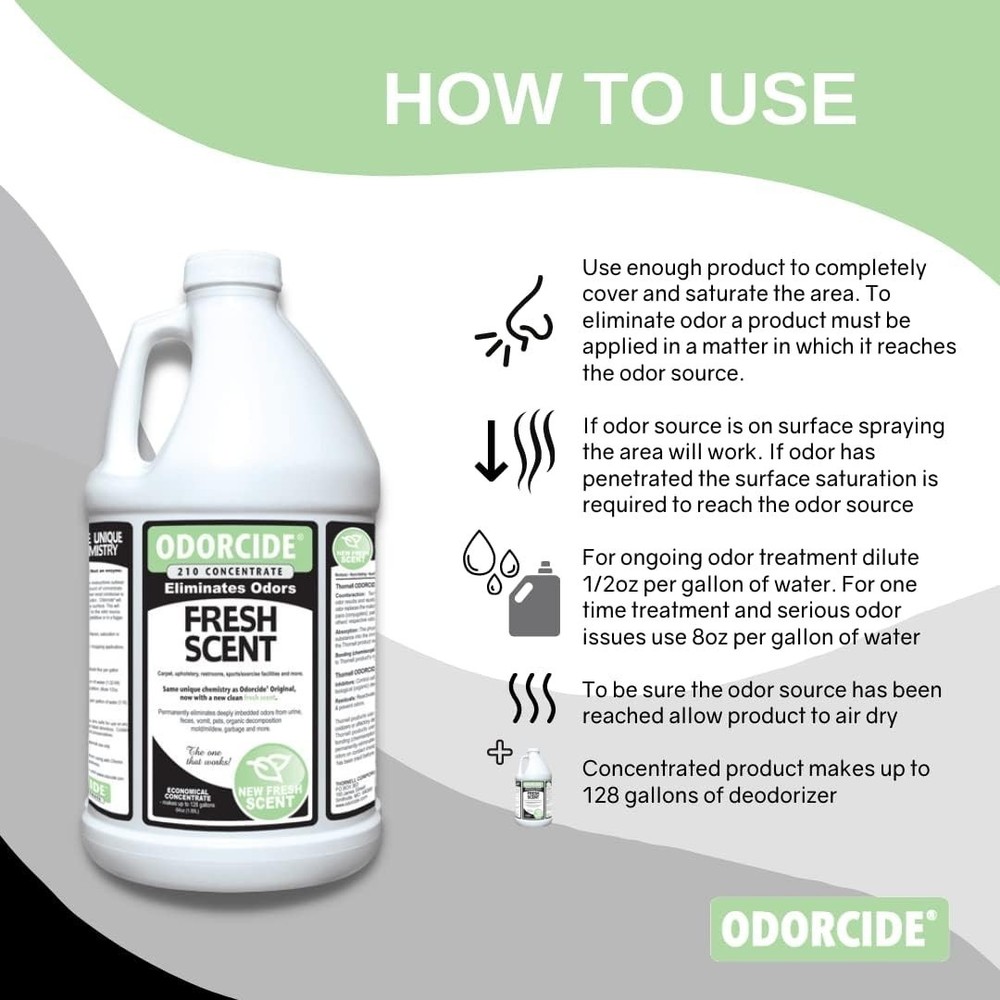 Professional Strength Odor Eliminator Concentrate - 128 Gallon Coverage