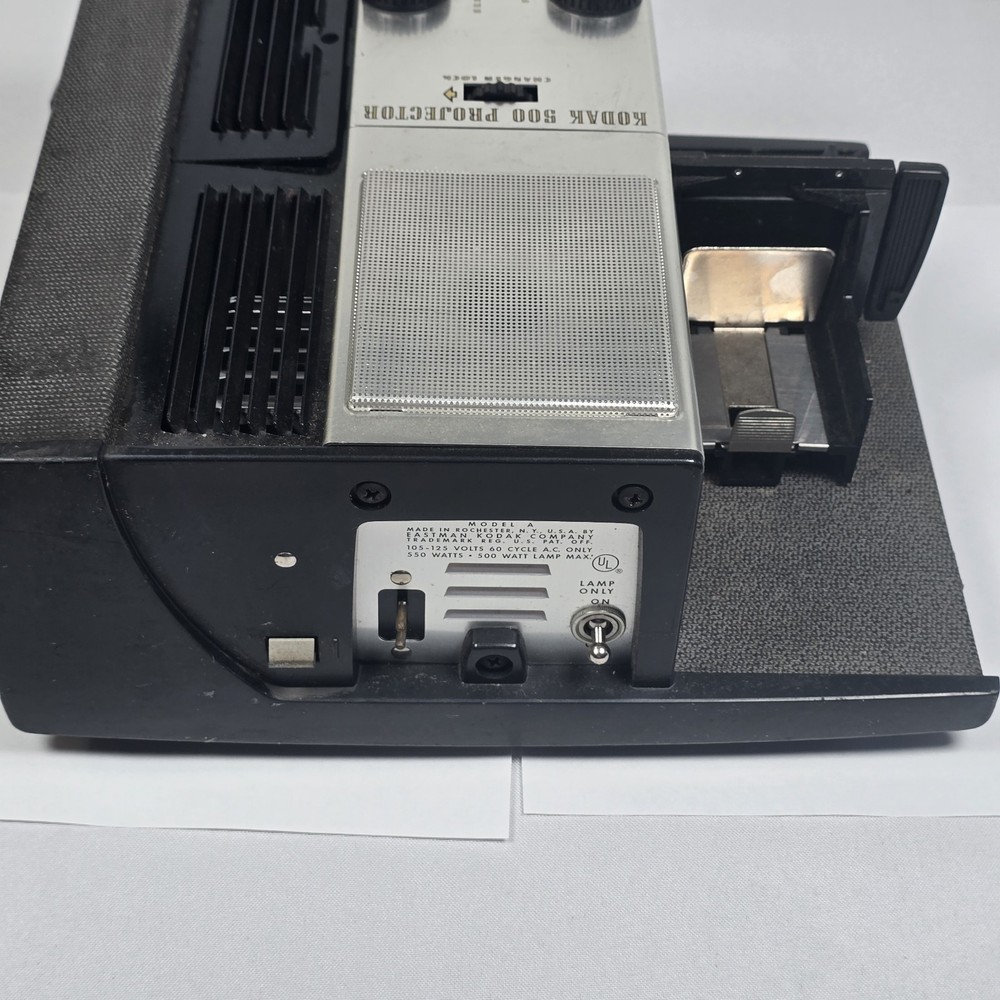 Vintage Kodak 500 Projector Model A- No Power Cord thus Untested.