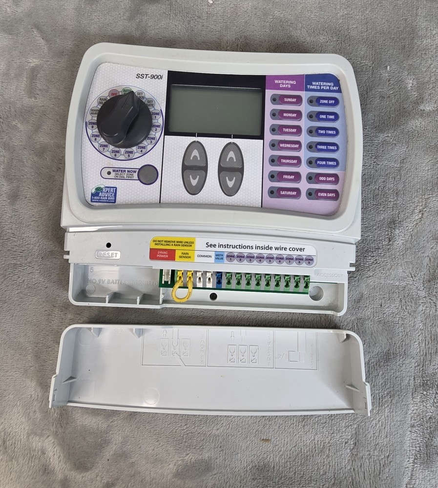 Rain Bird SST-900i Irrigation Timer Controller 9 Zone w/ Adapter Manual