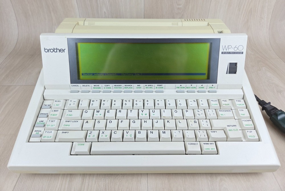 Brother WP60 Portable Word Processor Electronic Typewriter Powers On READ