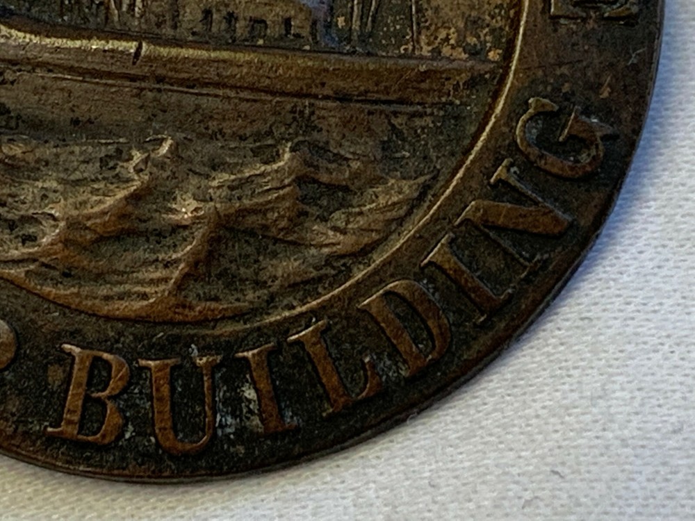 WWI War Service Ship Building Pin
