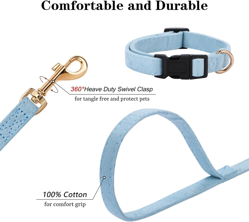 No Pull Dog Harness- Lightweight, Soft, Adjustable Small Harness Collar and Leas