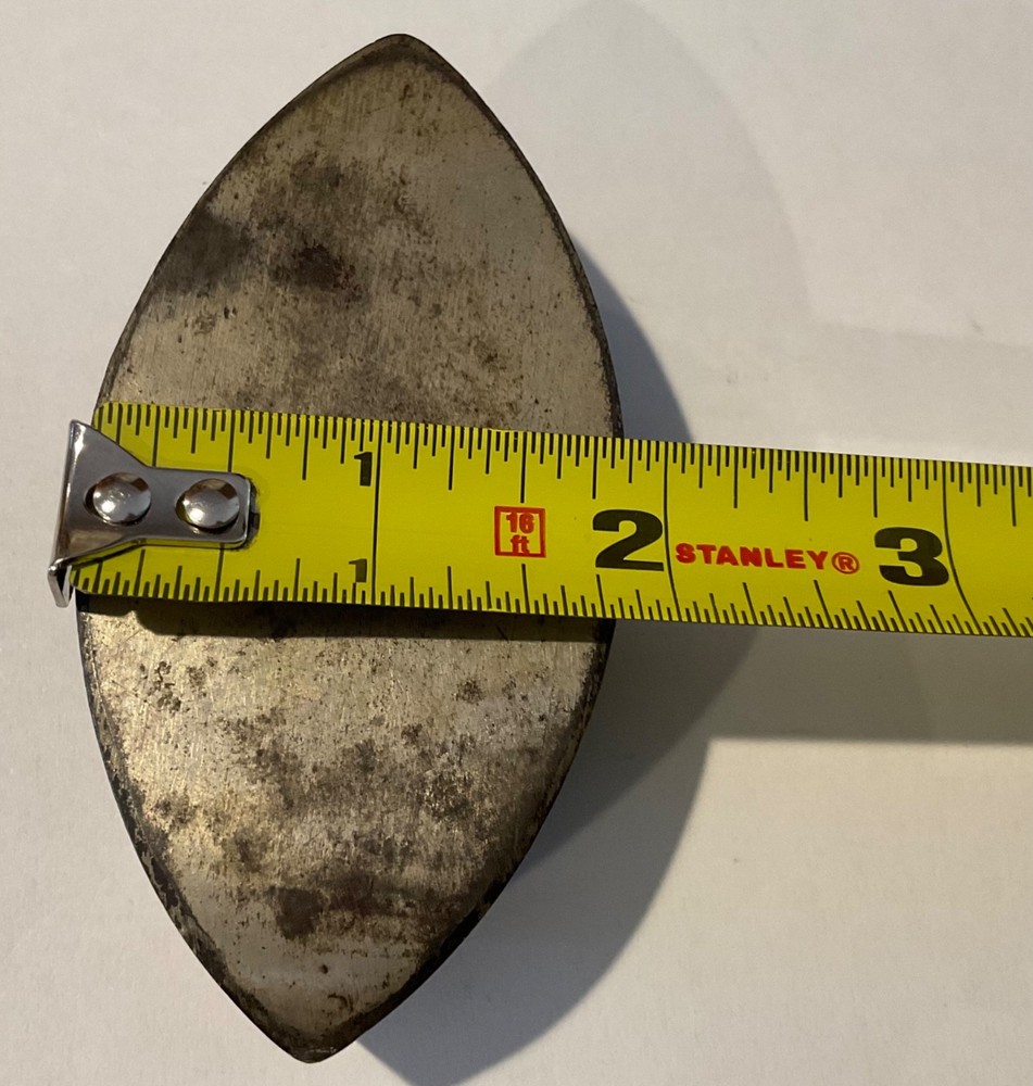 Antique Metal Iron with Removeable wooden Handle