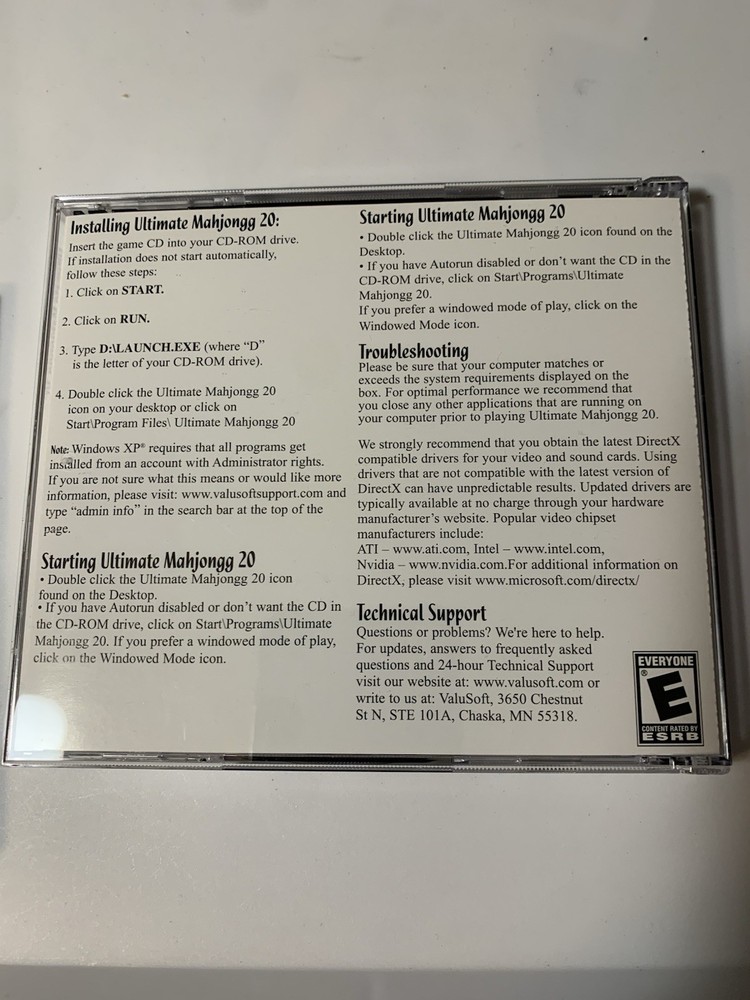 Ultimate Mahjongg 20 PC Software PC Game Rated E