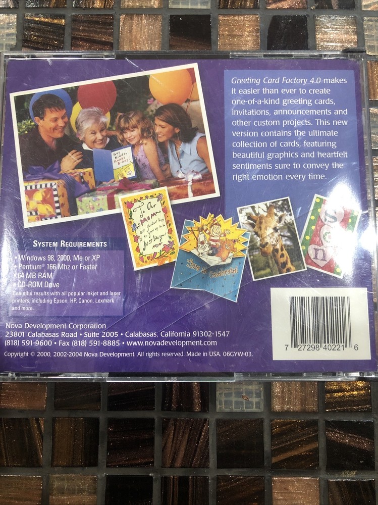 Art Explosion Greeting Card Factory Version 3 and Version 4 E452