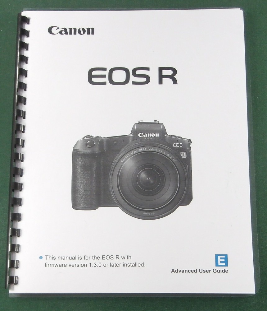 Canon EOS R Instruction Manual: Full Color & Protective Covers!