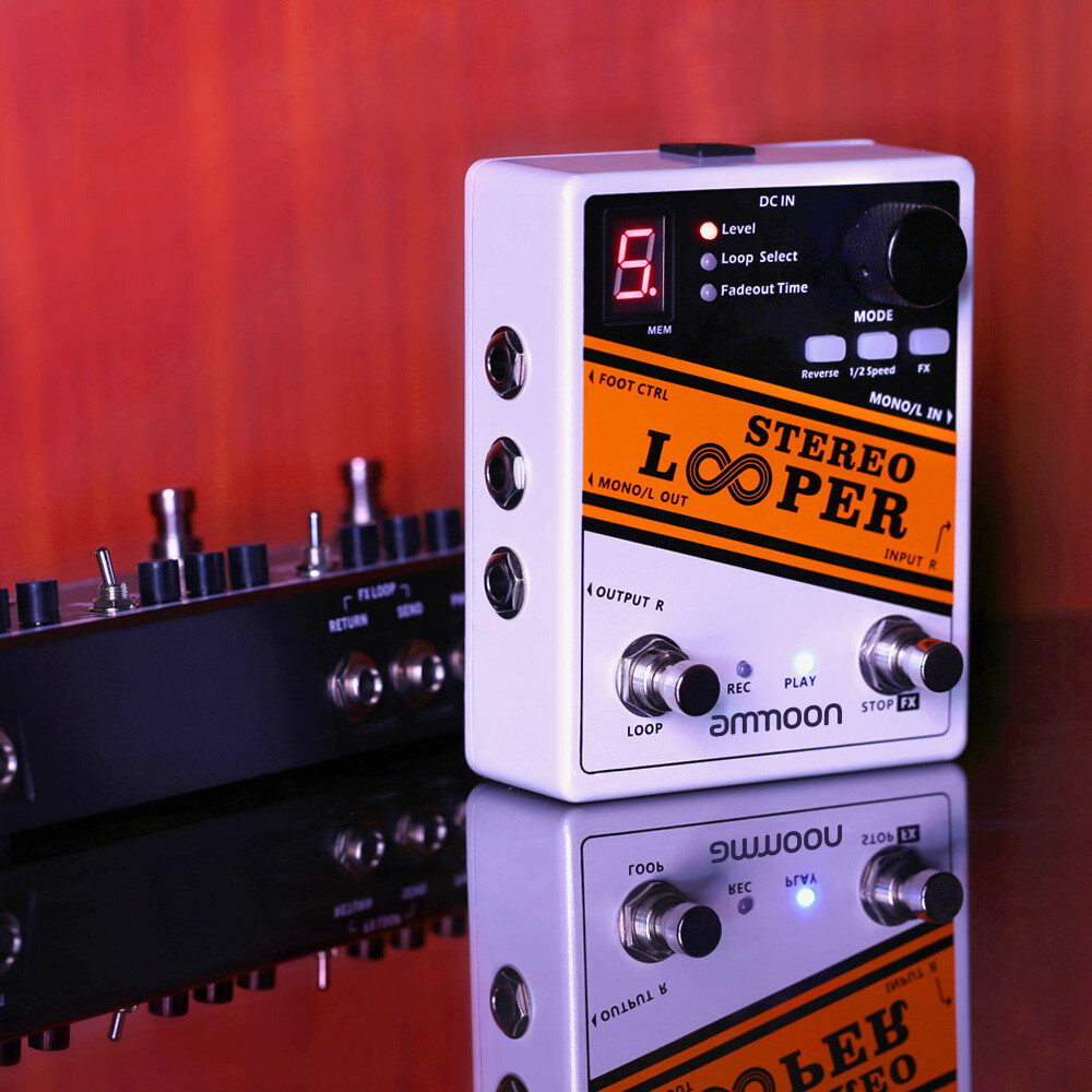 Loop Guitar Effect Pedal STEREO LOOPER . 10min Recording D2S3