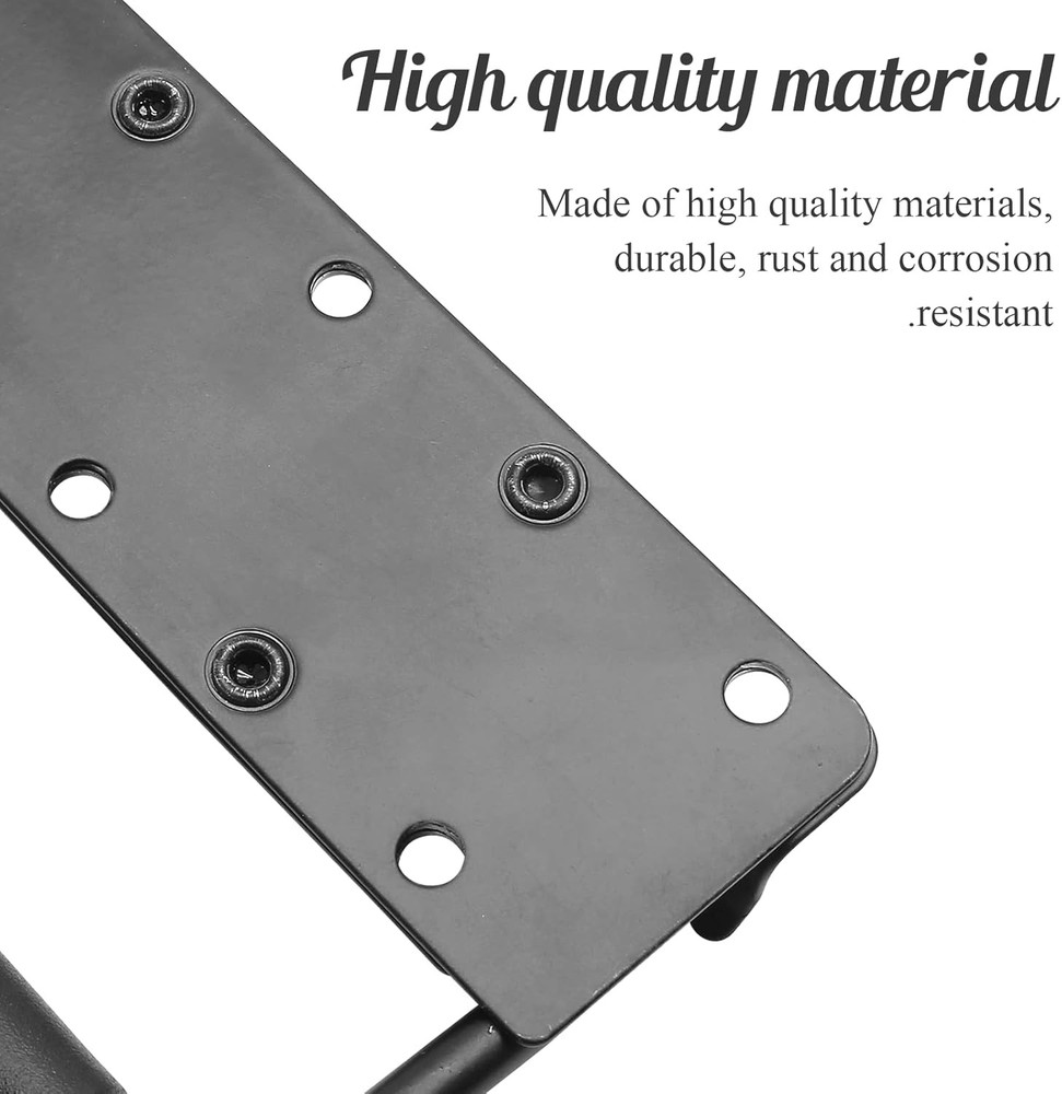 2Pcs 124mm Spring Loaded Case Handle with Screws, Surface Mount Chest Black