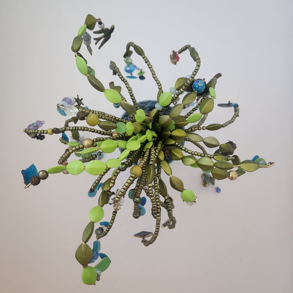 Handcrafted beaded/charm plant