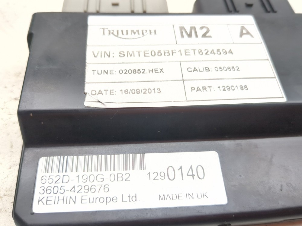 11-14 Triumph Tiger 800 Engine Control Module ECM ECU Box CDI Brain Motor