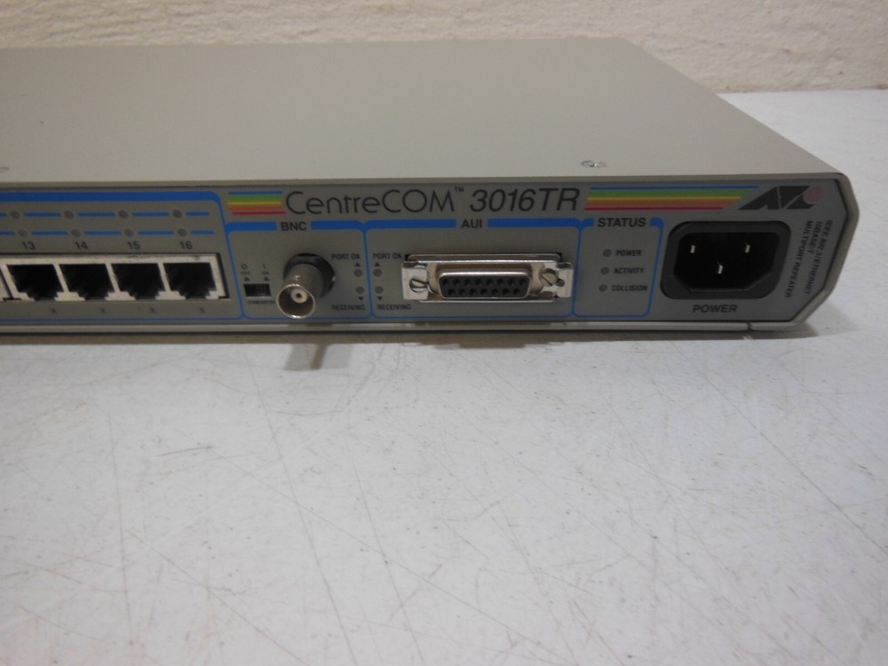 Allied Telesyn AT-3016TR CentreCOM 16-Port Network Hub - Tested