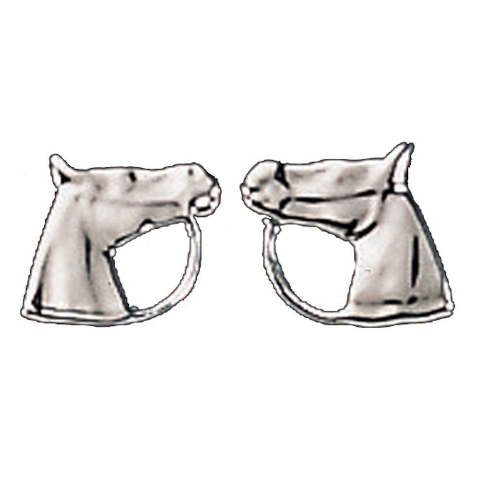 Exselle Horse Head Earrings-Platinum Plate