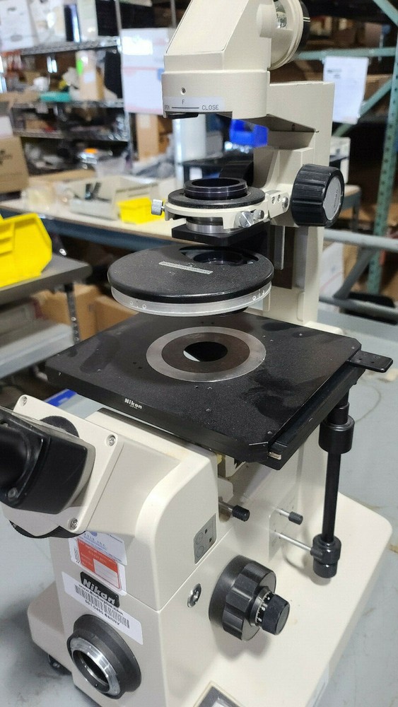 Nikon Diaphot Inverted Phase Contrast Microscope with XY Stage