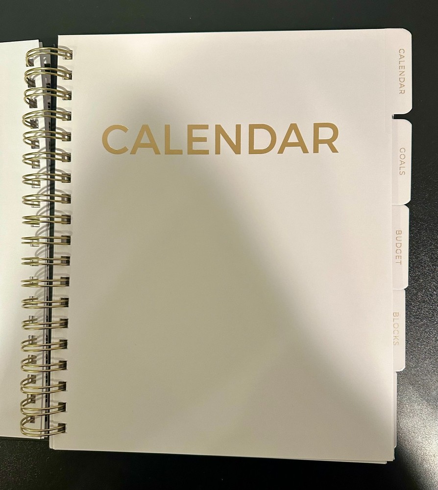 Productivity Boot Camp Weekly Block Schedule, Black/Gold *UNUSED*