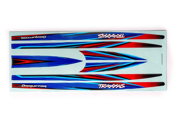 Traxxas 10698-BLUE - Hull Decal Set, Blue
