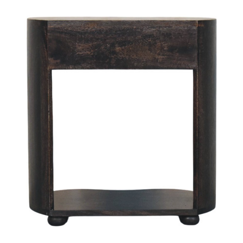 Solid Mango Wood Bedside Table, 1 Drawer, Modern Design, Fully Assembled