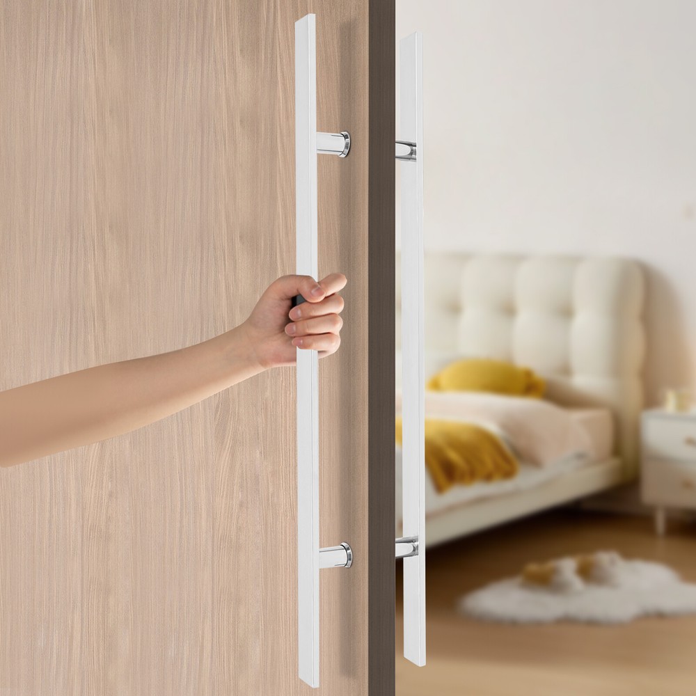 Stainless Steel Push Pull Door Handle, Modern Ergonomic Design for Easy Use