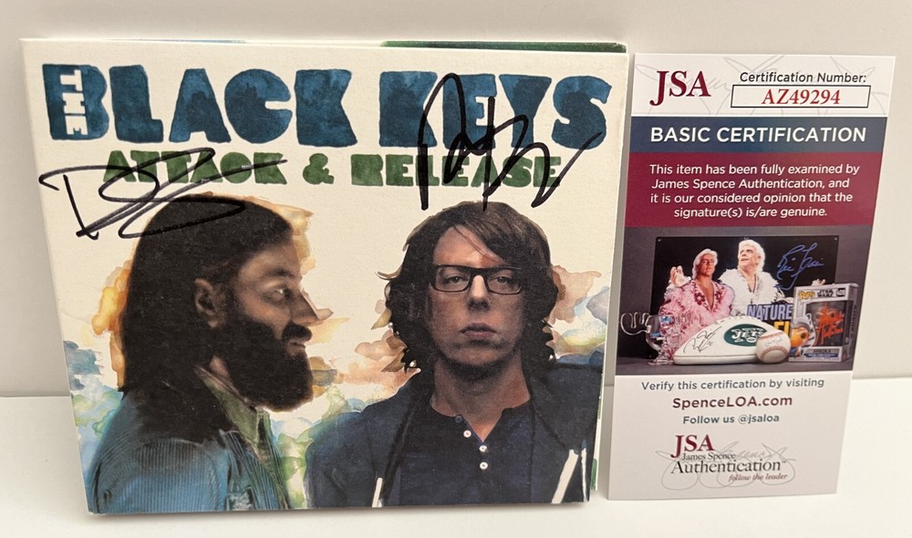 BLACK KEYS 2X--SIGNED--JSA COA--Attack & Release CD-Patrick Carney--Dan Auerbach