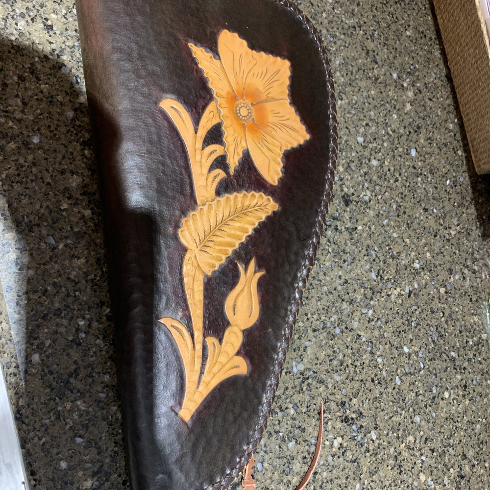 HAND CRAFTED TOOLED LEATHER Gun Case