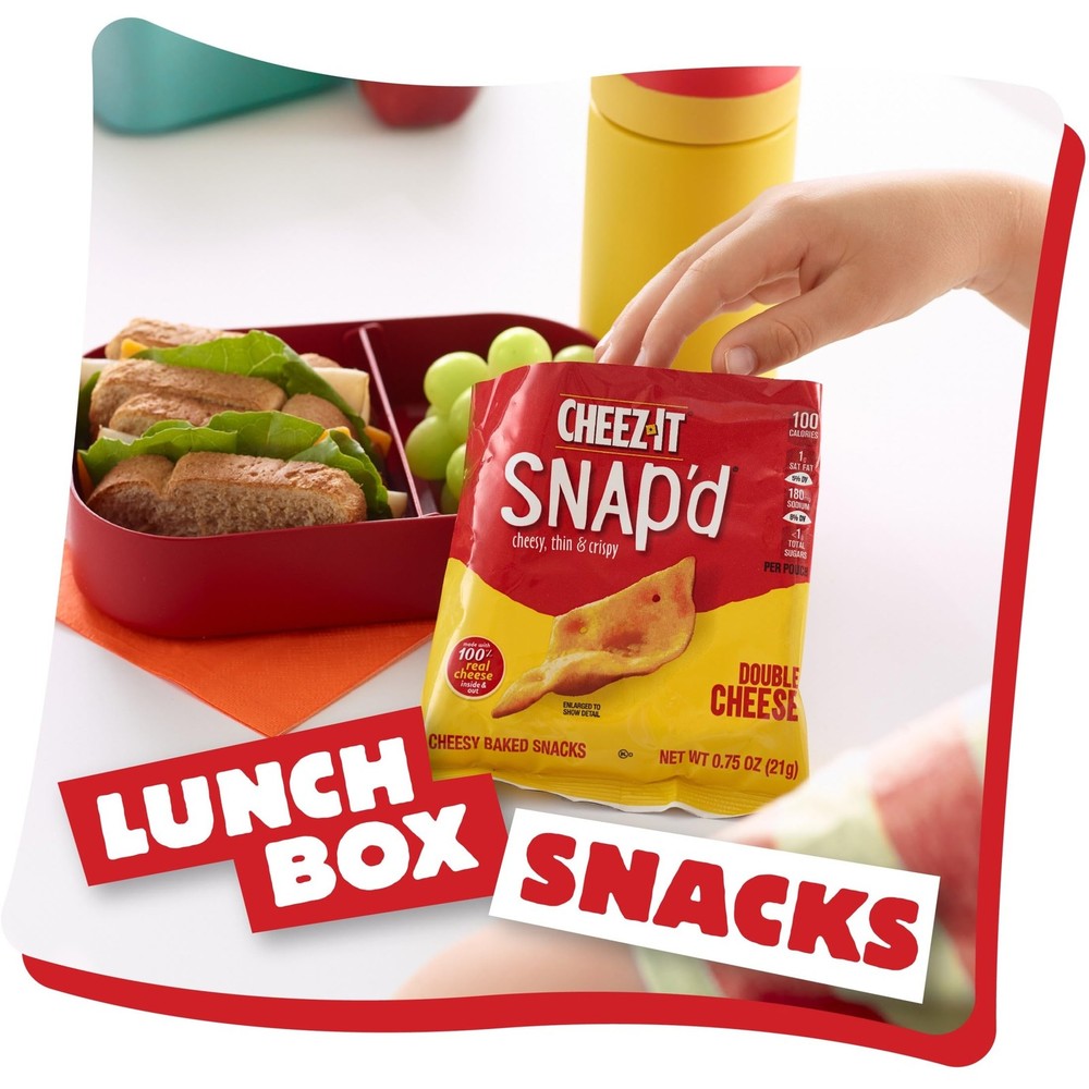 Cheez-It Snap'd Cheese Cracker Chips, Thin Crisps, Double Cheese, 9oz (12 pk)
