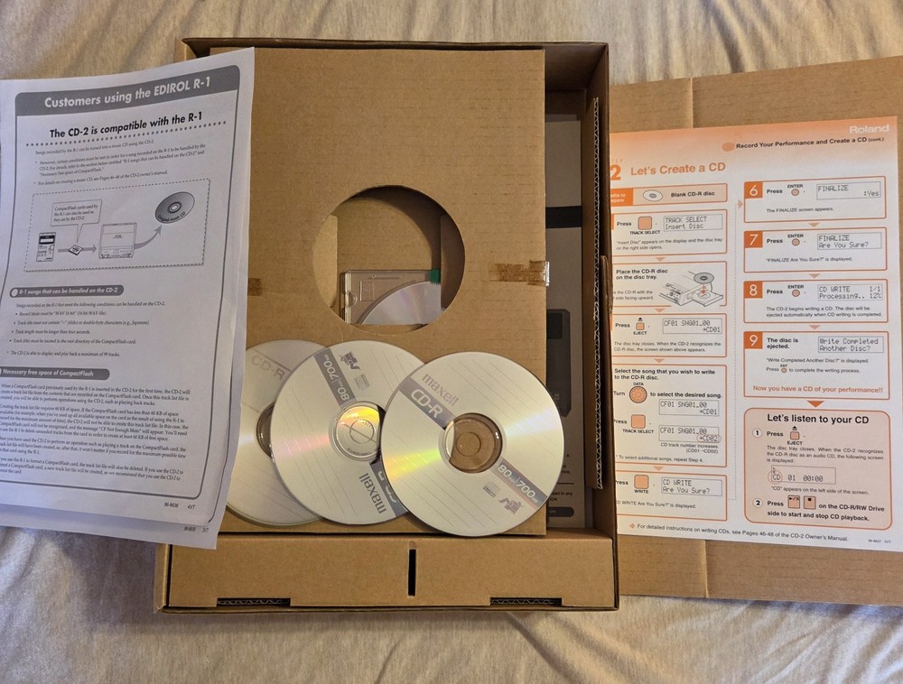 Roland CD-2 CF/CD Digital Audio Recorder & CD Burner *Never Used*