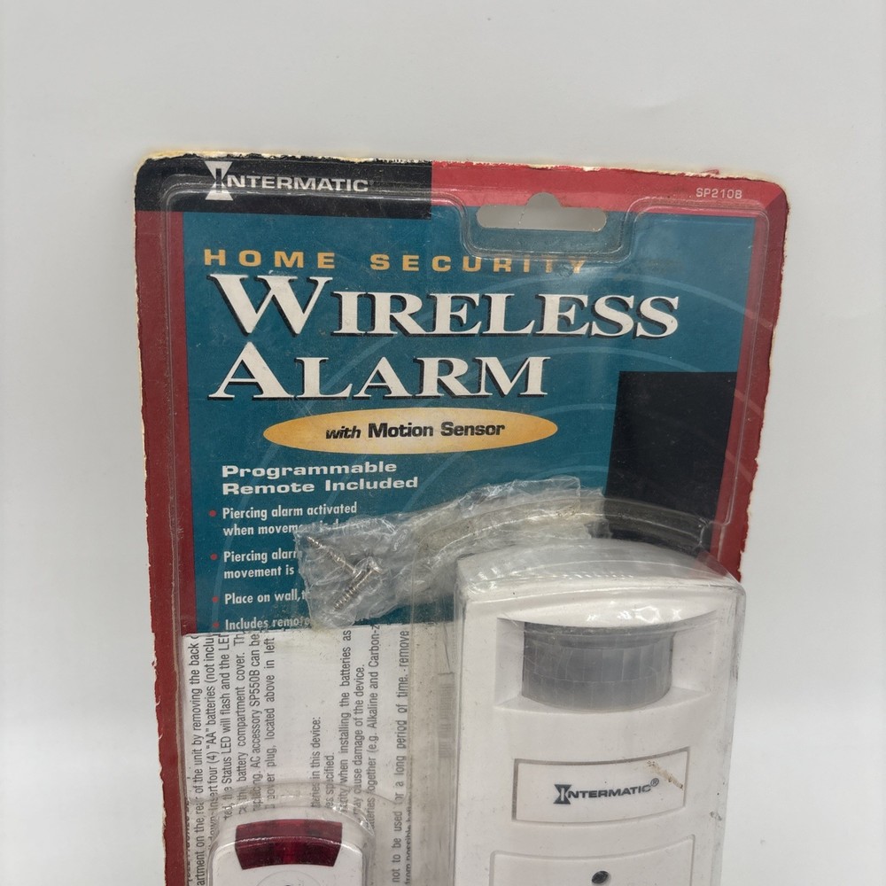 Intermatic Wireless Alarm SP2108 Motion Sensor White With Remote Control