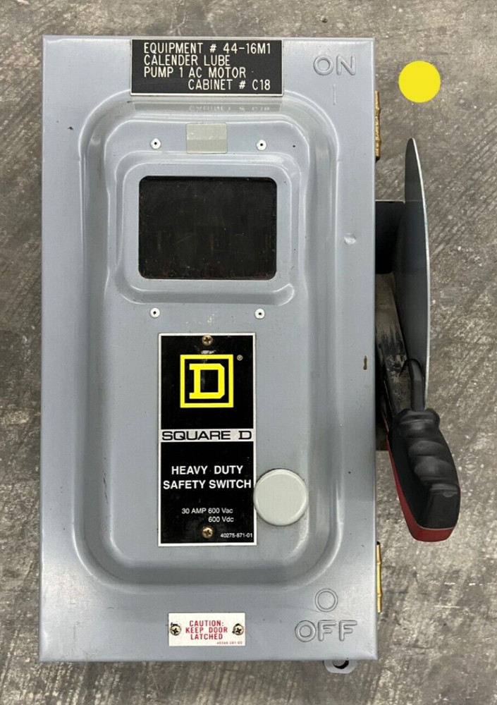 SQUARE D HU3612AWKVWEI2ZB2BA2 SAFETY SWITCH