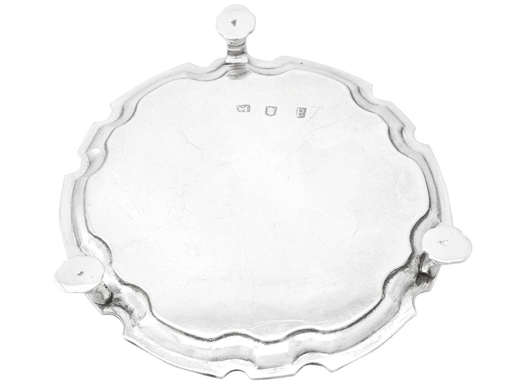 Antique George II, Sterling Silver Waiter