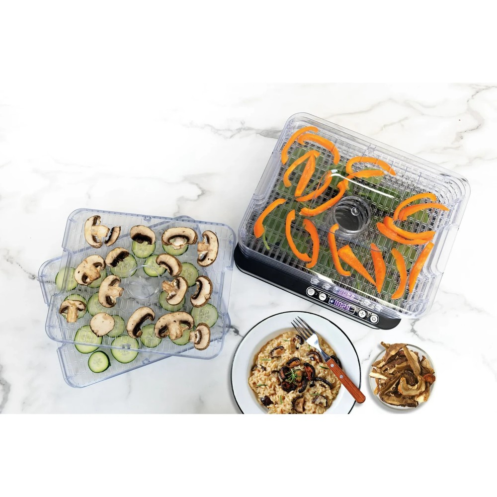 NESCO® Clear 5-Tray Rectangular Food Dehydrator with Digital Timer, FD-5TC