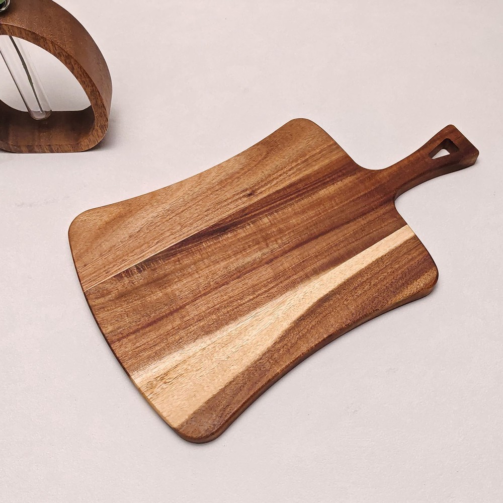 Wood Cutting Board With Handle Charcuterie Board Serving Board