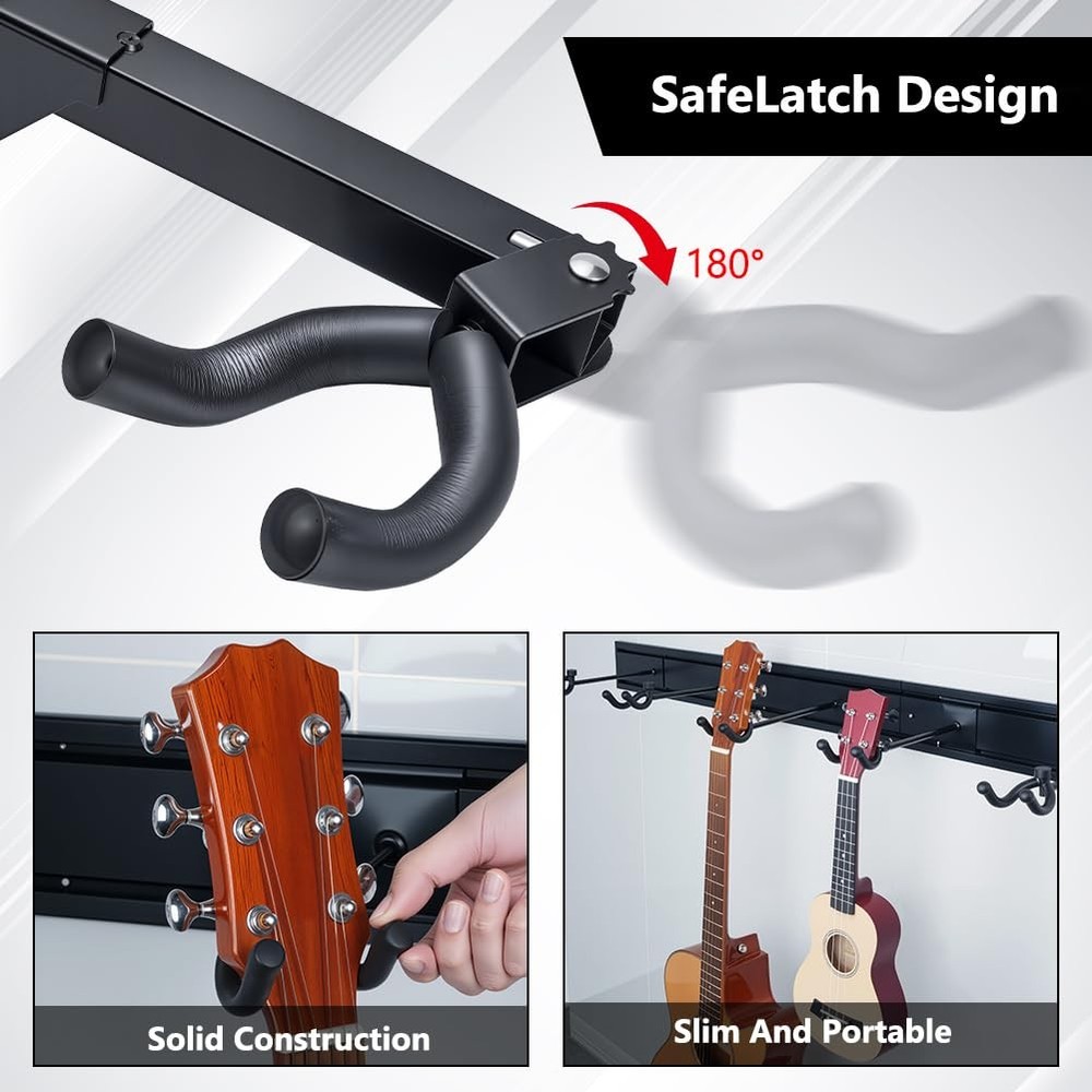 12Pcs Guitar Hook, Adjustable Guitar Wall Mount Stand Hangers Wall Mount Hook...