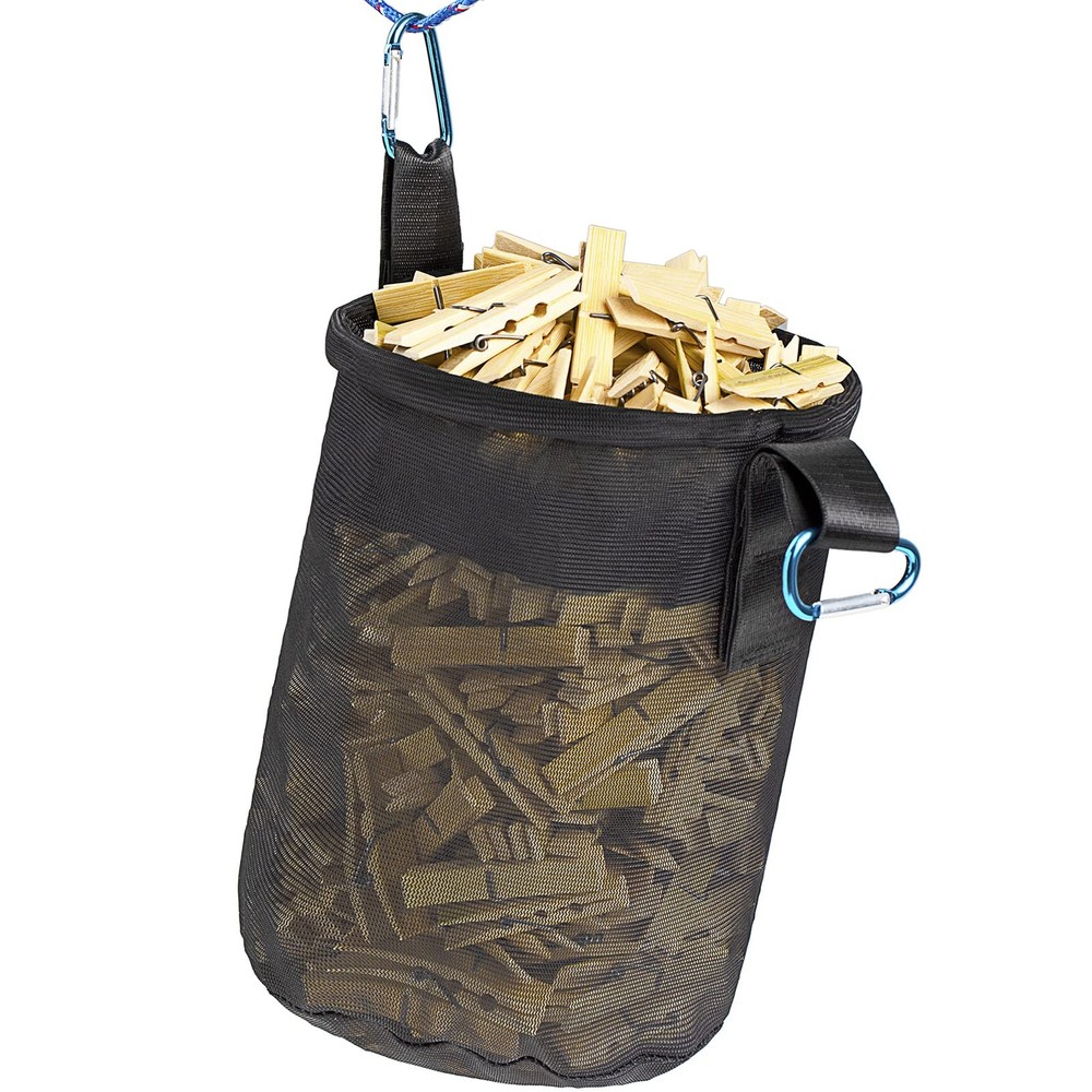 Mesh Clothespin Bag Holder Outside, Multiple Hanging Methods Clothes Pin with