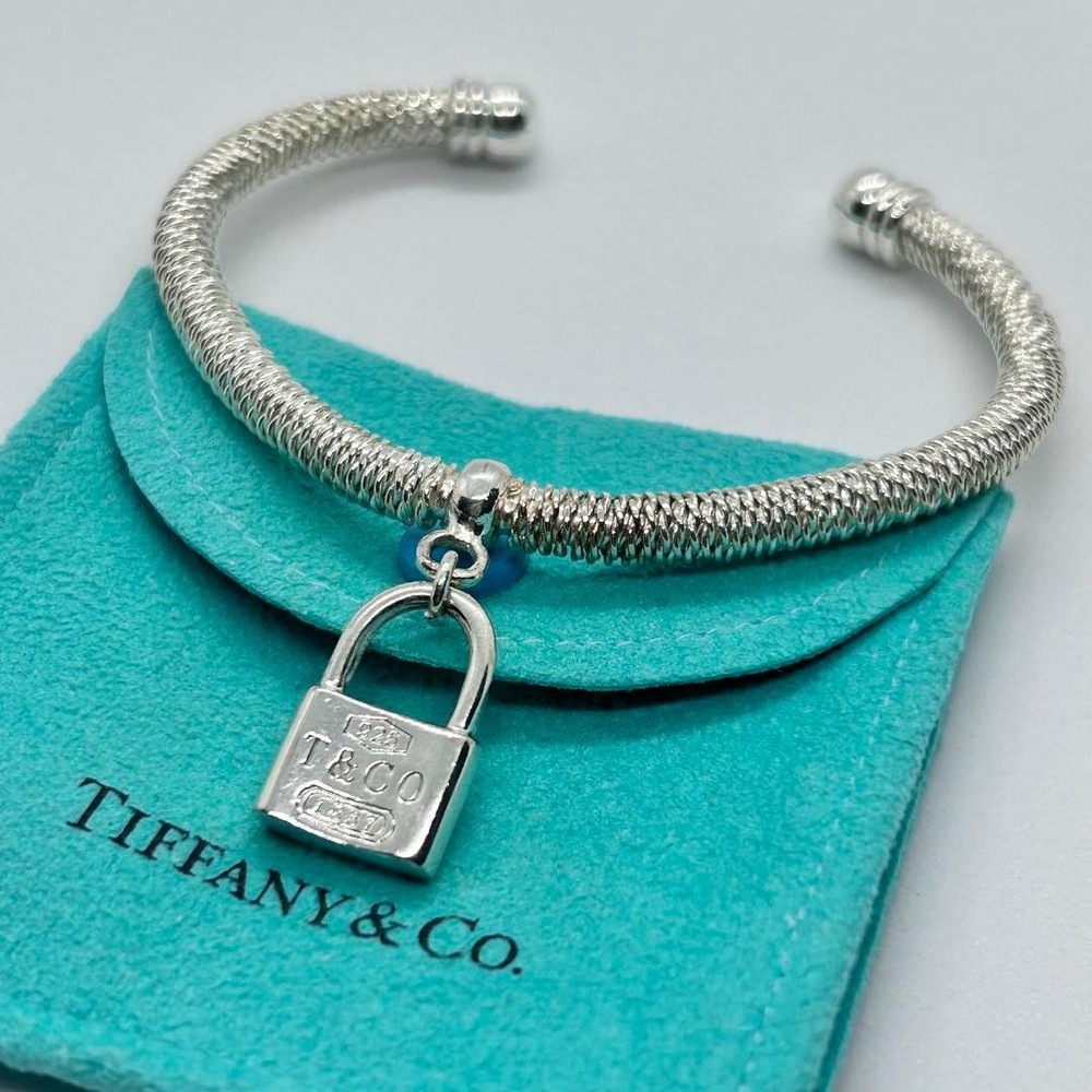 TIFFANY & Co. Somerset Cadena Mesh Bangle, 925 Silver Rare