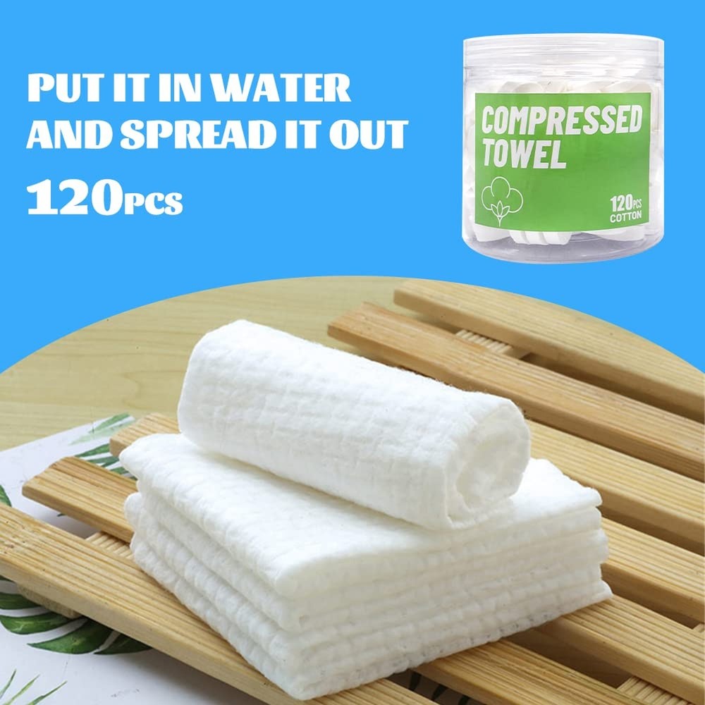 120 Pcs Mini Compressed Towels, Disposable Face Compressed Towel, Compressed ...