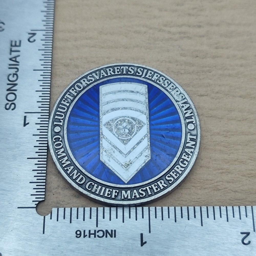 Royal Norwegian Airforce Command Chief Master Sergeant Challenge Coin