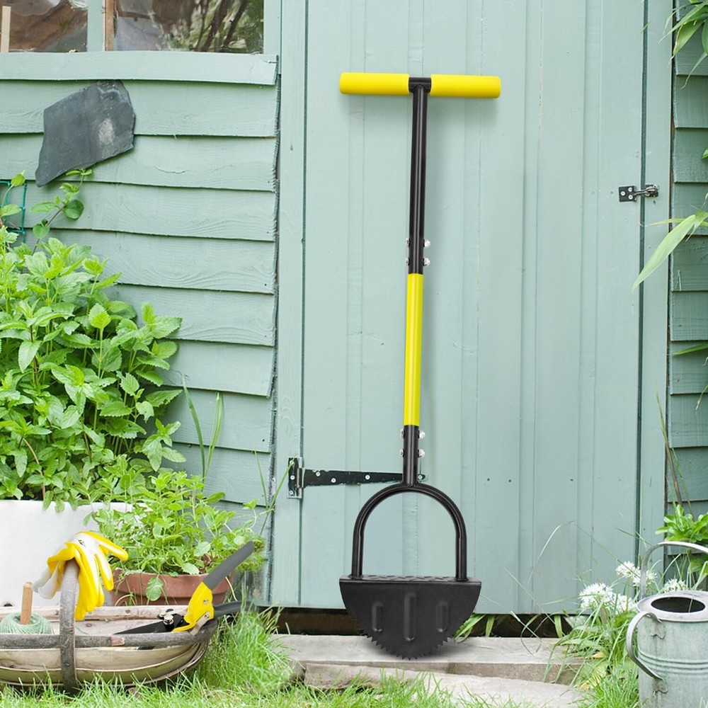 Lightweight 39-Inch Ergonomic Garden Edger with Sharp Serrations for Clean Cuts