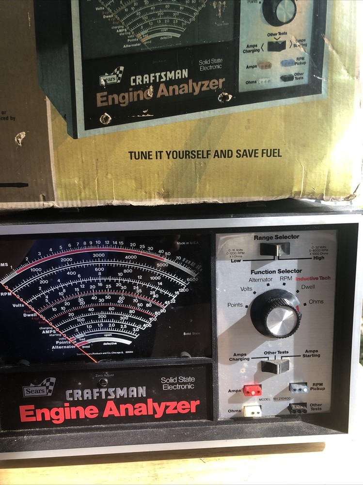 Craftsman Engine Analyzer Vintage Garage Art