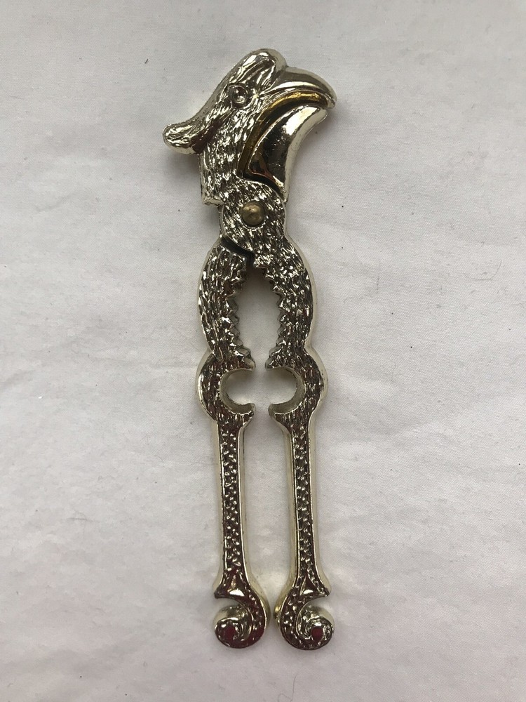 Vintage Mid Century Modern EAGLE Head Metal Nut Cracker MCM