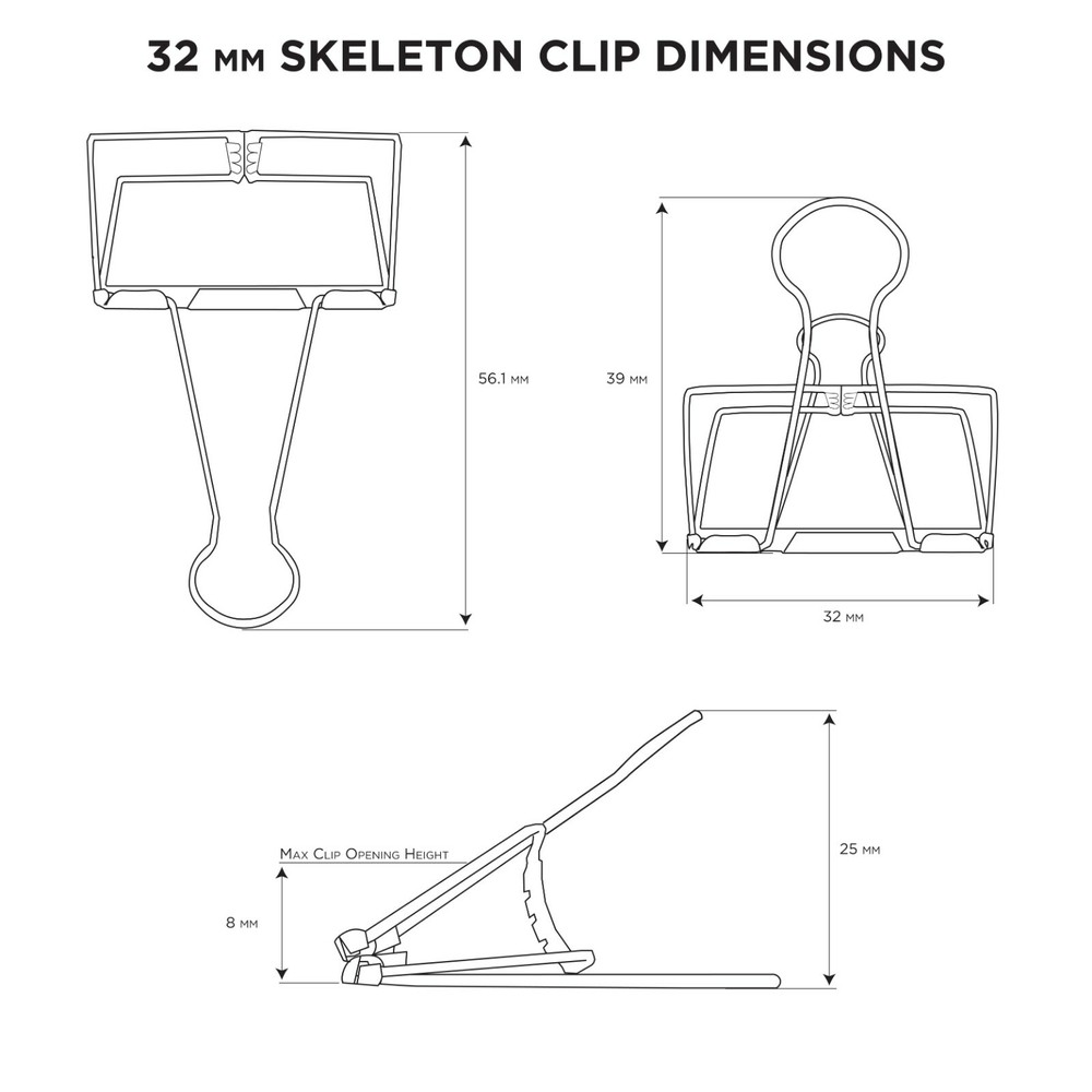 Rose Gold Skeleton Clip