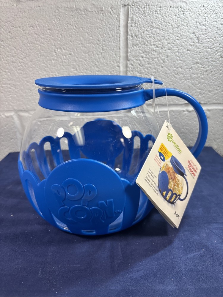 3 quart micro pop popcorn popper microwave ecolution Blue new w/tags
