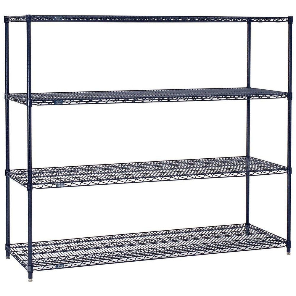 Nexelon Wire Shelving Blue Epoxy 60"W X 14"D X 54"H